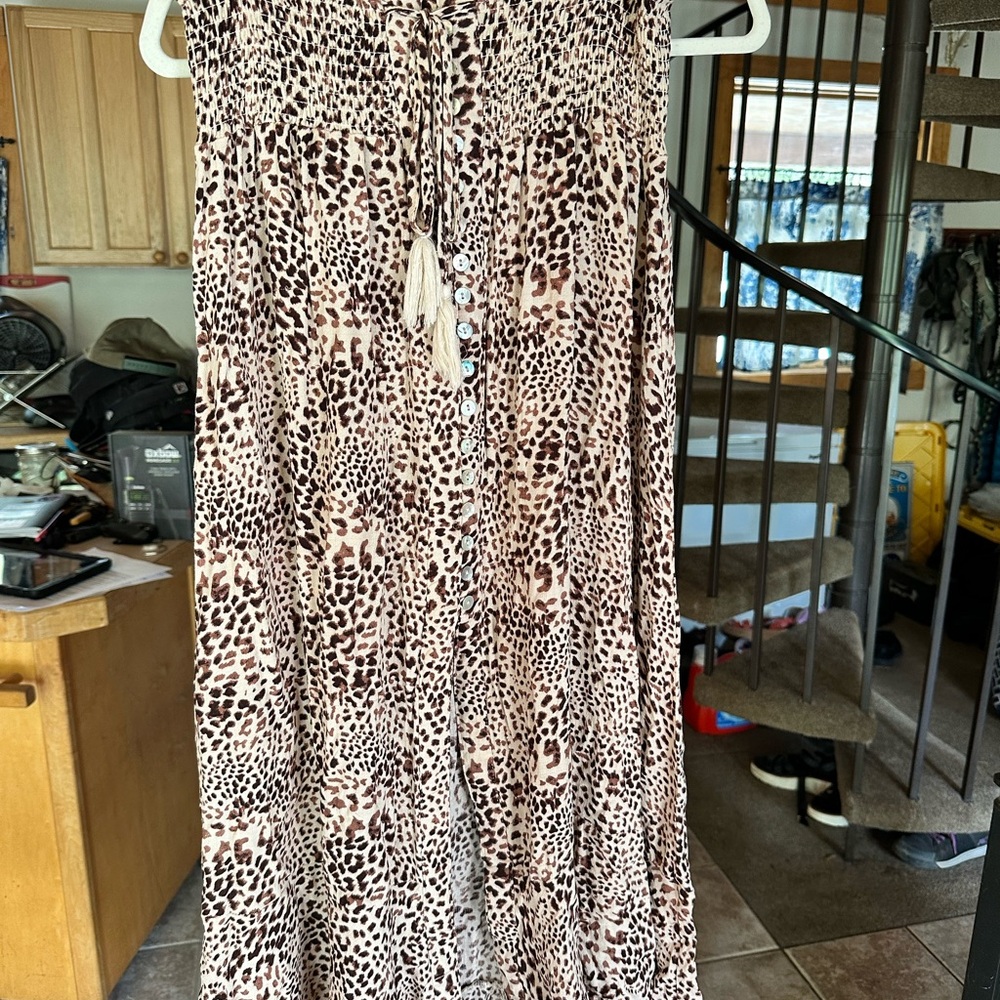 Rachel Zoe Leopard Print Maxi Skirt